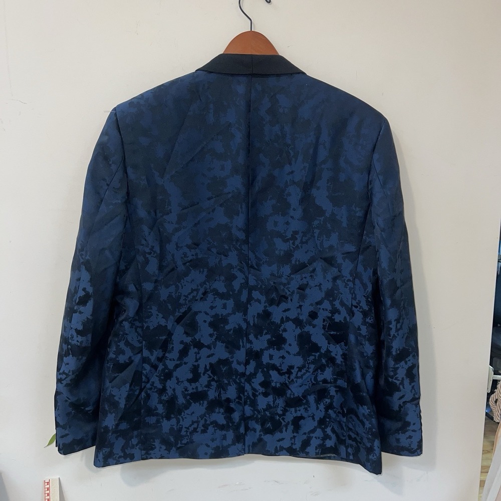 Giovanni Testi Blazer Mens 42S Navy Blue Bold Colorful Lining Slim GT2SS-2169 - Picture 10 of 16